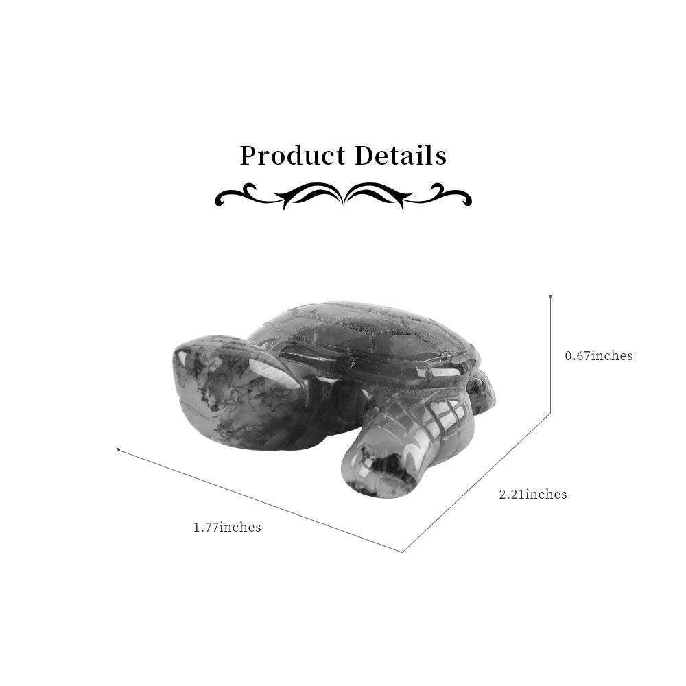 Crystal Carving Moss Agate Turtle Figurine Crystal wholesale suppliers