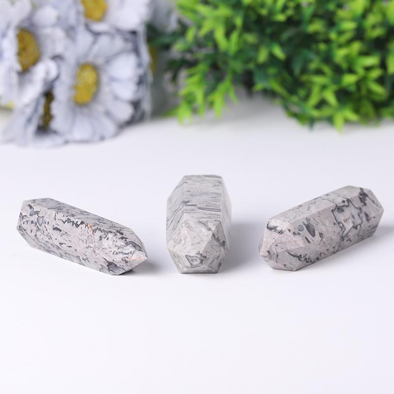 Wholesale Natural Picasso Jasper Point Crystal Tower Healing Stone for Feng Shui Decoration Crystal wholesale suppliers