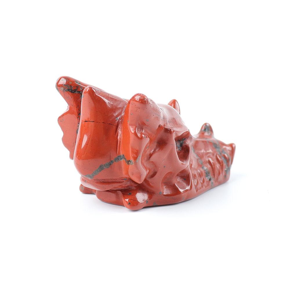 Red Jasper Dragon Head Carvings