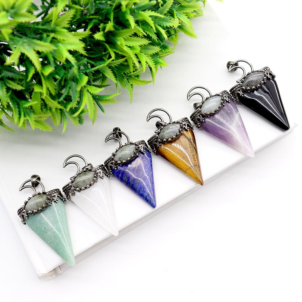 Crystal and Gem Stone Moon Pendants Crystal wholesale suppliers