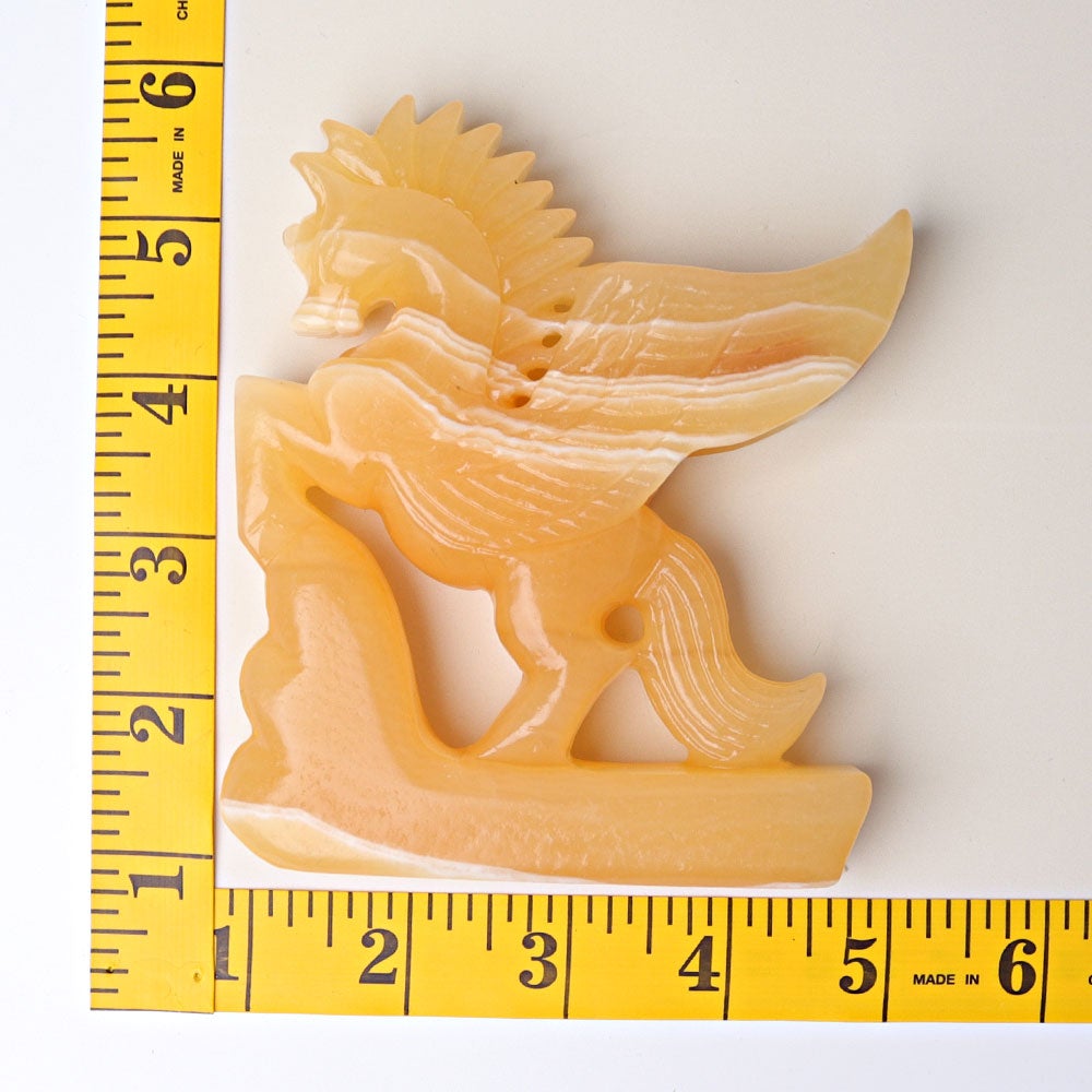 4.8" Yellow Calcite Unicorn Crystal Carvings Free Form Crystal wholesale suppliers