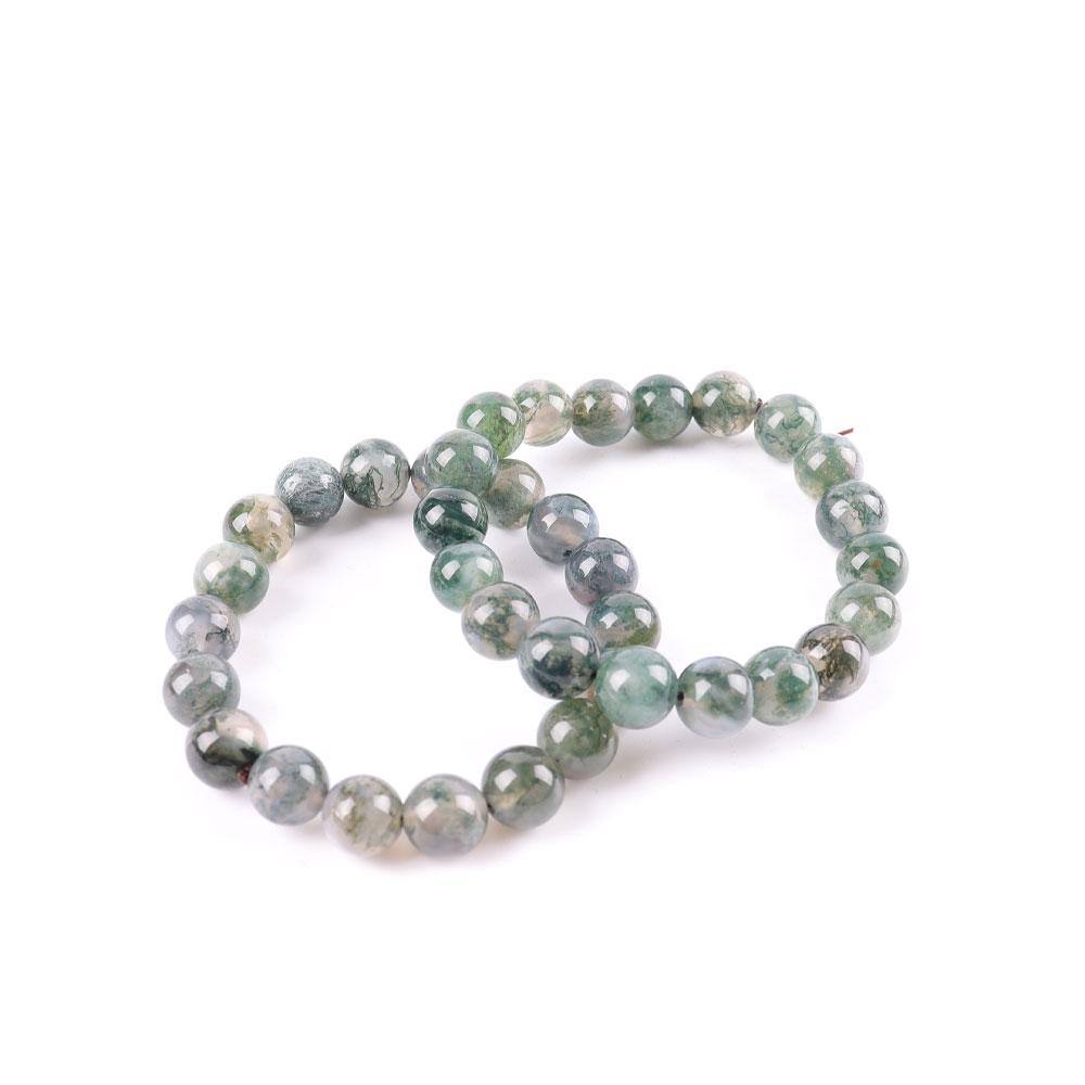 10mm Moss Agate Bracelet Crystal wholesale suppliers