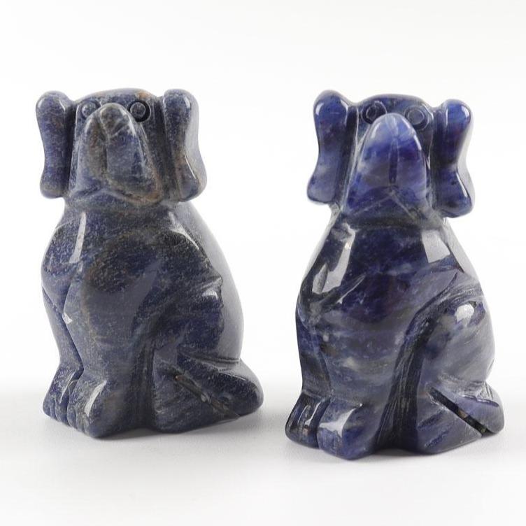 2" Sodalite Dog Figurine Crystal Carvings Crystal wholesale suppliers