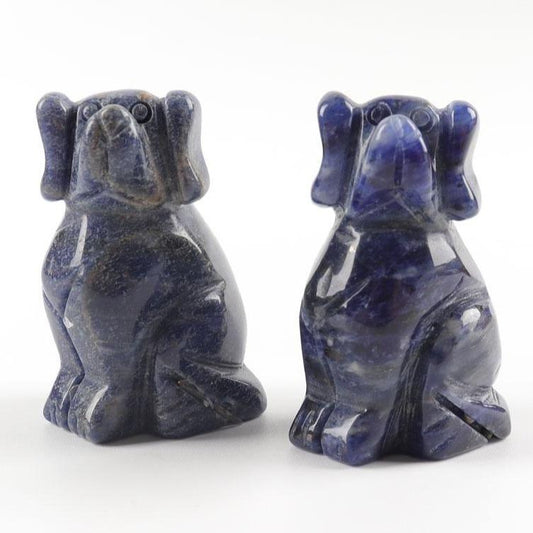 2" Sodalite Dog Figurine Crystal Carvings Crystal wholesale suppliers