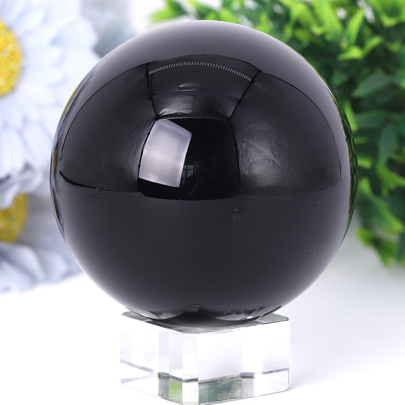 2.0"-4.0" Black Obsidian Sphere Crystal wholesale suppliers