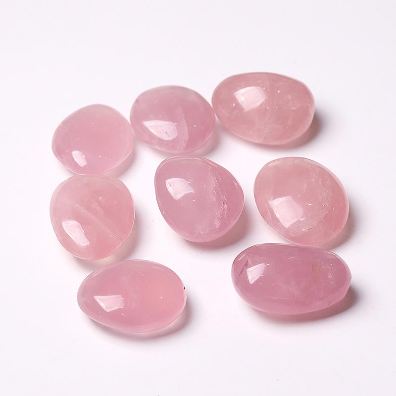 0.1kg 50mm-60mm Rose Quartz Tumbles Palm stones Crystal wholesale suppliers