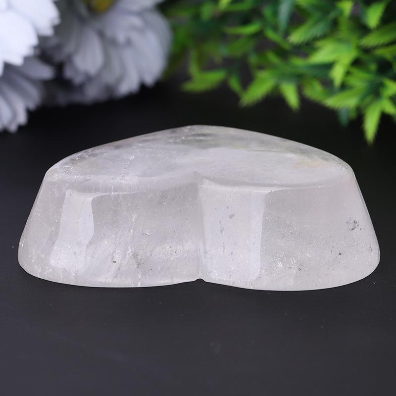 3.5" Clear Quartz Heart Shape Bowl Crystal Carvings Crystal wholesale suppliers