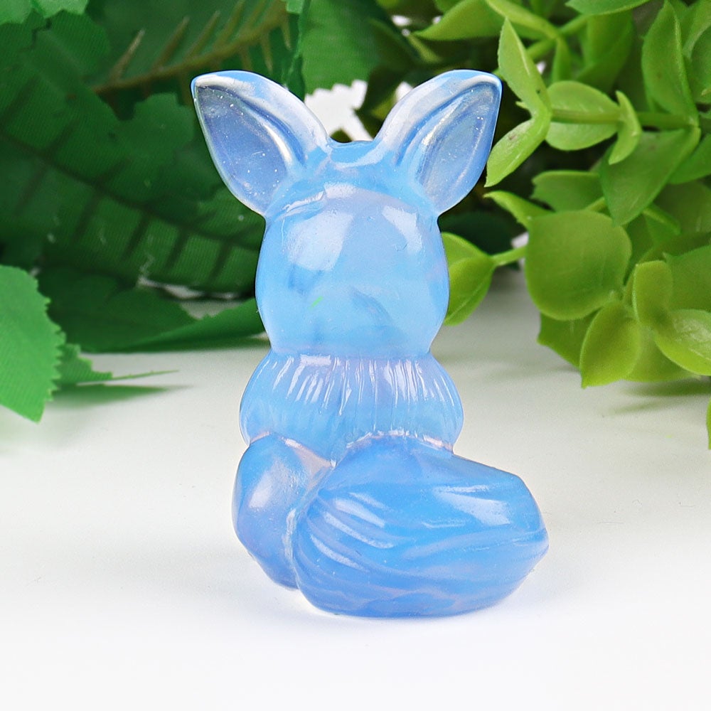 1.95" Blue Opalite Pokemon Evee Crystal Carvings Crystal wholesale suppliers