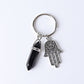 2.5“ Double Terminated Point with Devil's Eye Hand Key Chain for DIY Crystal wholesale suppliers