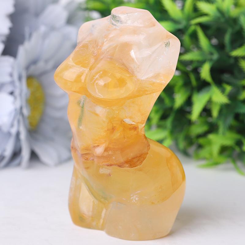 3" Golden Healer Woman Model Body Crystal Carvings Crystal wholesale suppliers