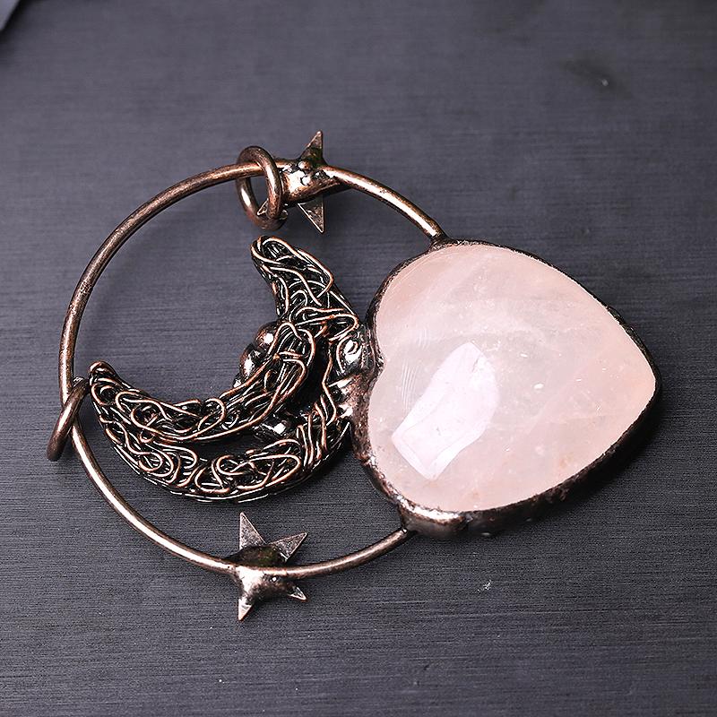 Rose Quartz Pendant for Jewelry DIY Crystal wholesale suppliers