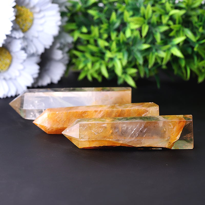 3.5" Set of 3 Golden Healer Crystal Points  Crystal wholesale suppliers