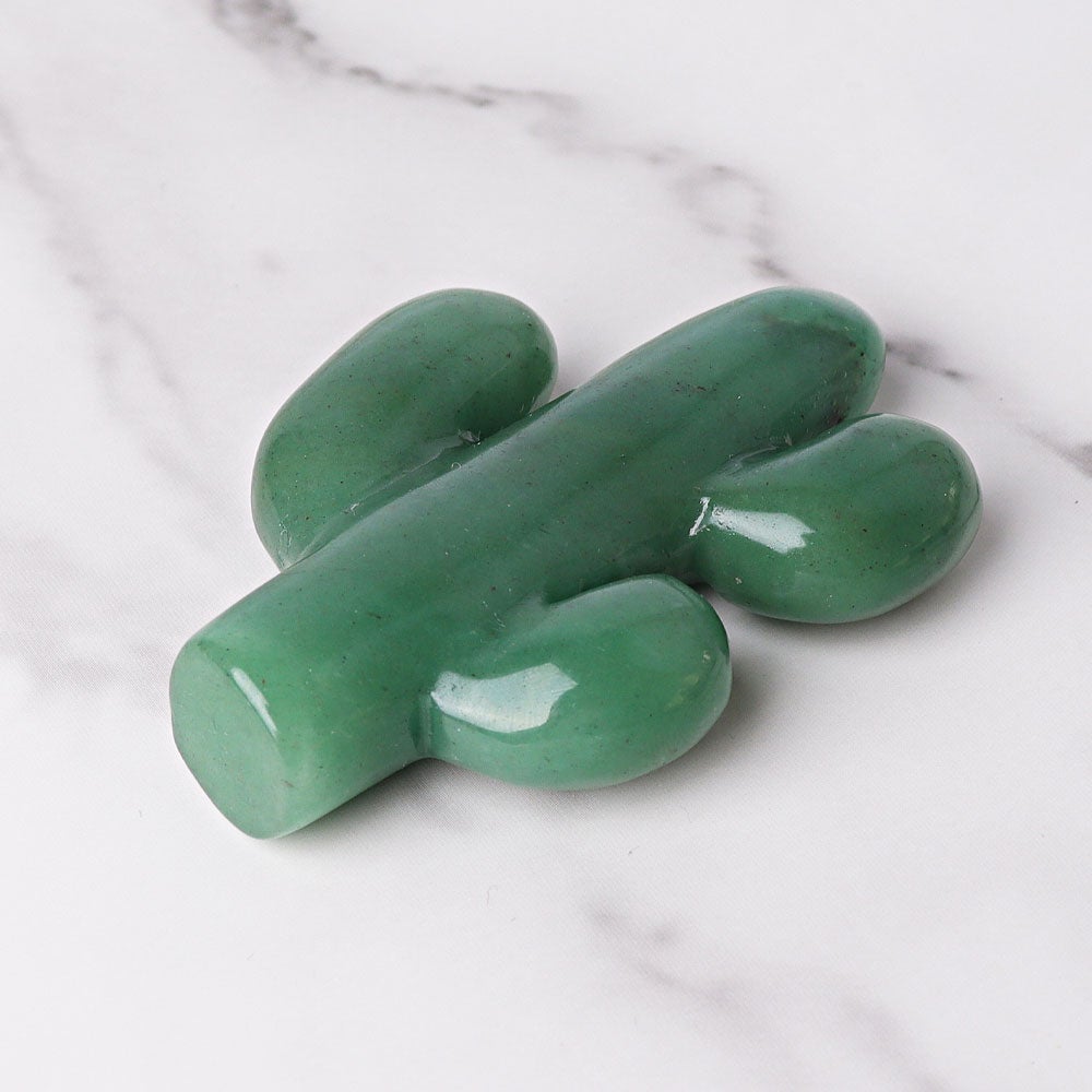 3.1" Green Aventurine Cactus Crystal Carvings Crystal wholesale suppliers