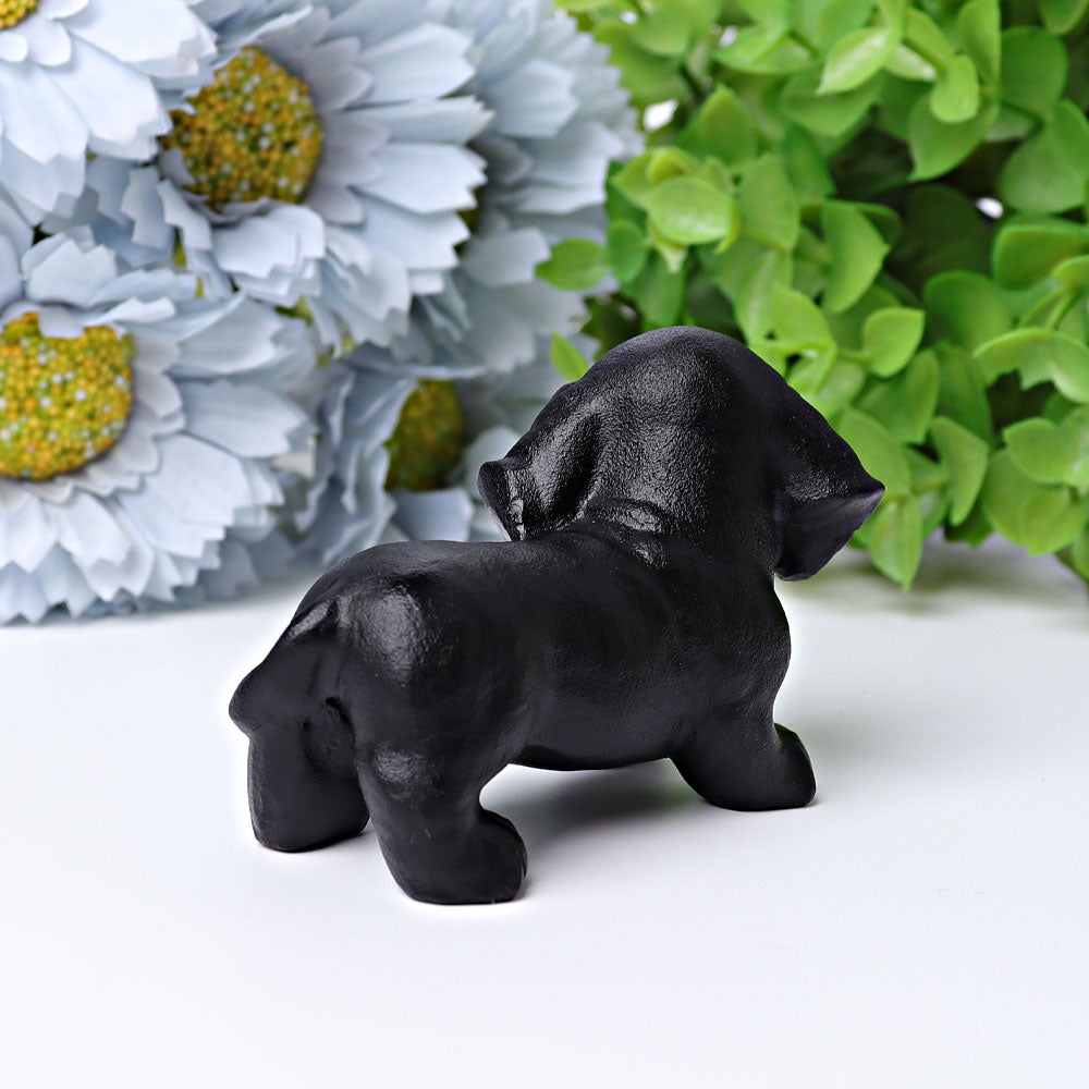 2.7" Black Obsidian Dog Crystal Carving Crystal wholesale suppliers