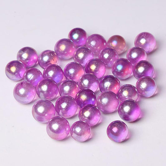 0.5-0.7'' High Quality Purple Aura Crystal Spheres Crystal Balls for Healing Crystal wholesale suppliers