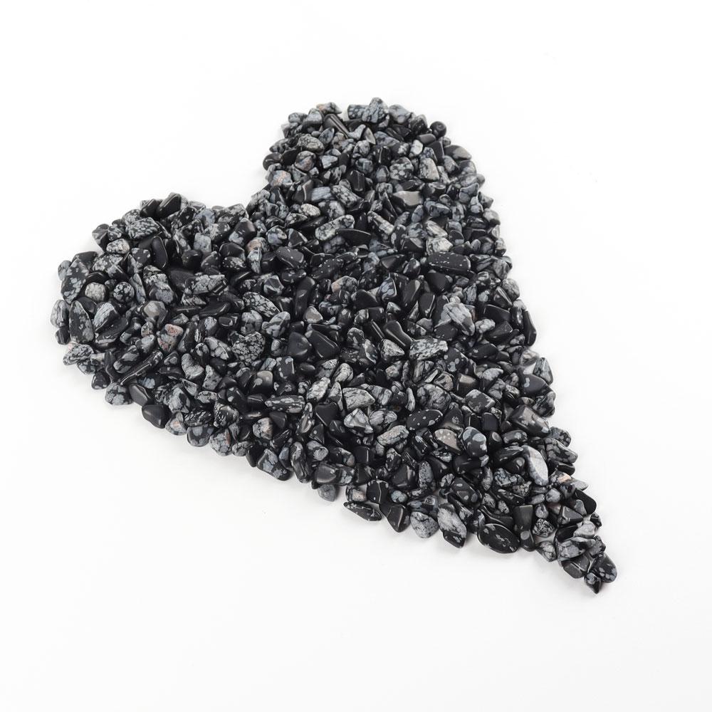 0.1kg Snowflake Obsidian Tumbled Stone Chips Crushed Natural Crystal Quartz Pieces Crystal wholesale suppliers