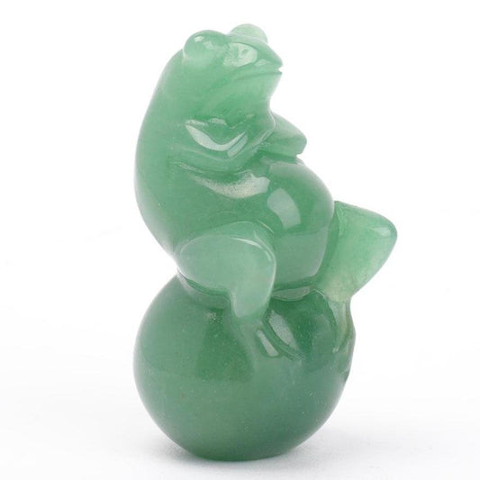 Green Aventurine Crystal Carving Frog