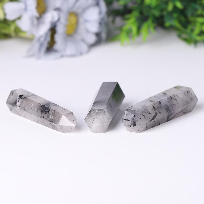 Natural Black Tourmaline in Quartz Points Healing Tower Crystal wholesale suppliers