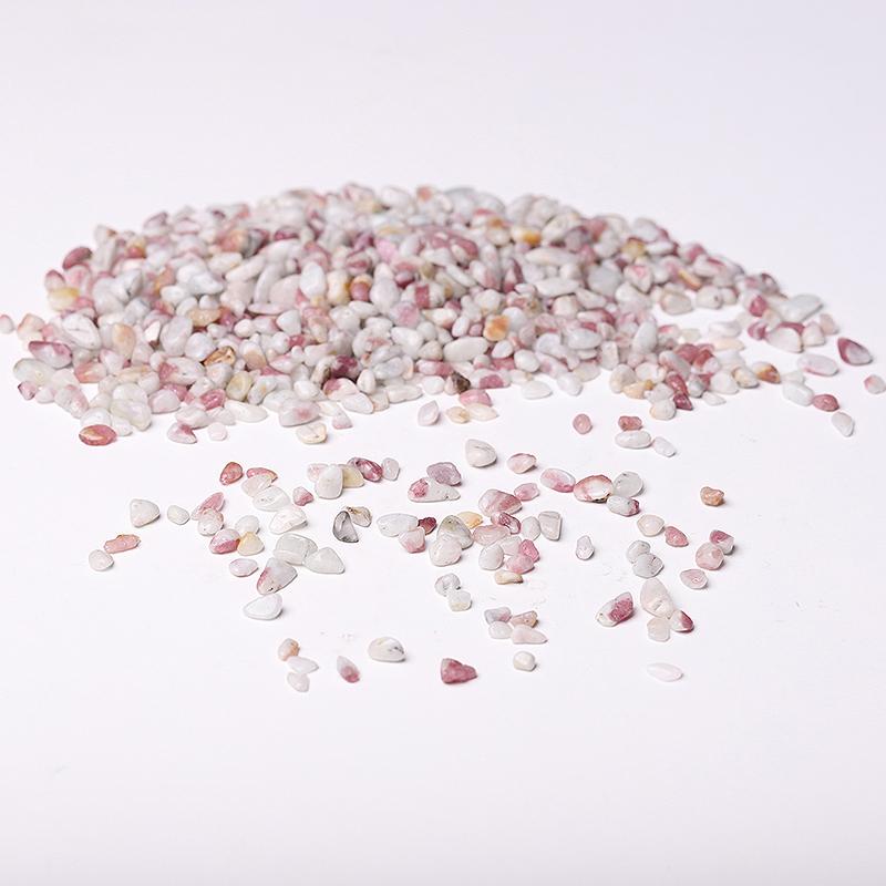 0.1kg 5-7mm Natural Pink Tourmaline Chips Crystal Chips for Decoration Crystal wholesale suppliers