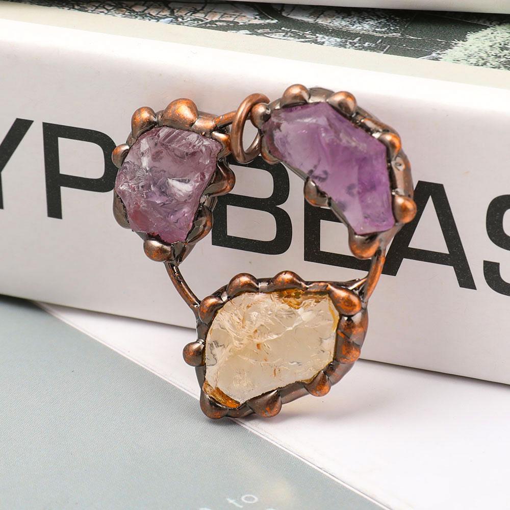 Raw Amethyst Citrine Stone Pendant Crystal wholesale suppliers