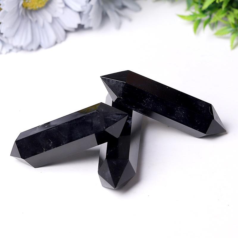 Wholesale Black Obsidian Double Terminated Point Crystal wholesale suppliers