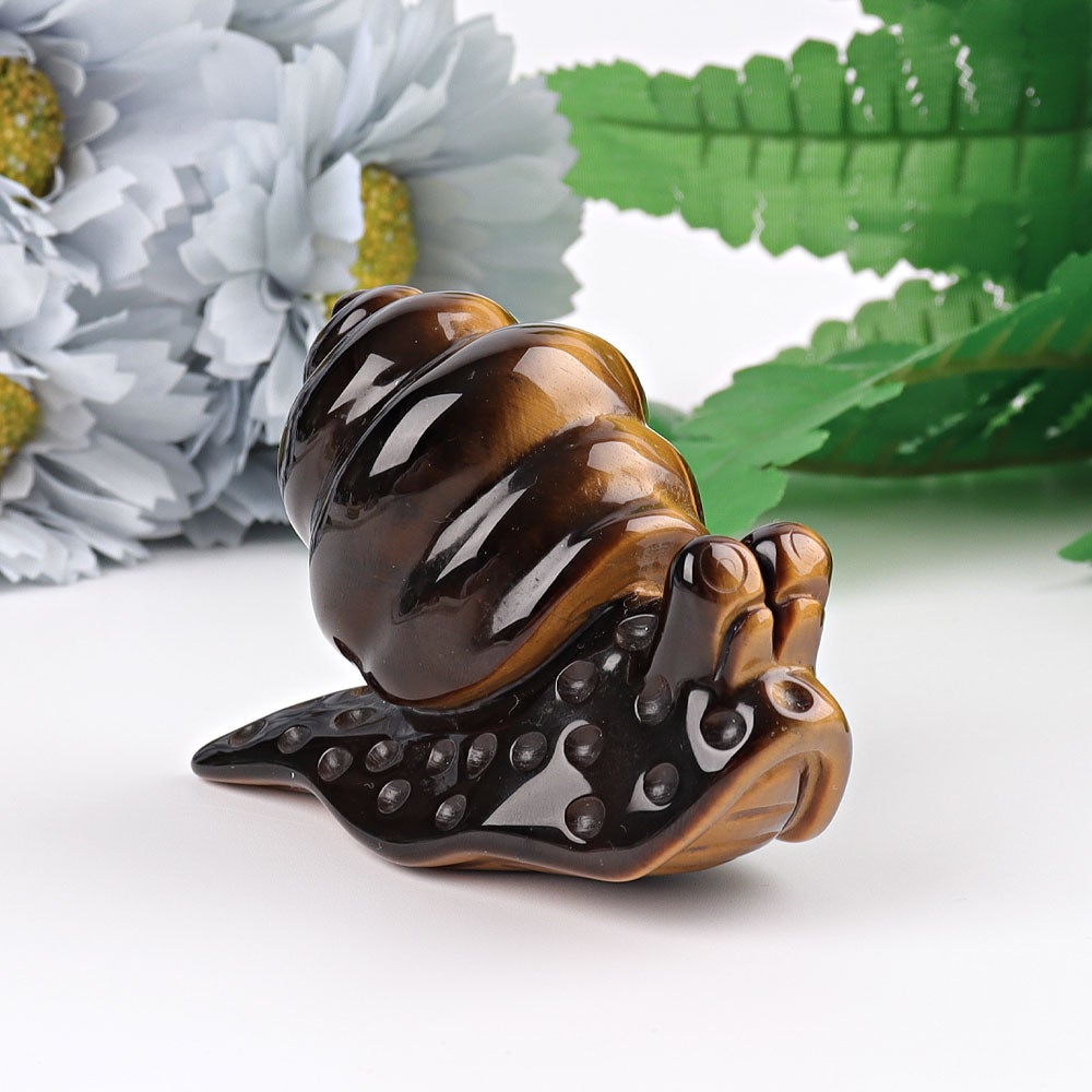 2.5" Tiger's Eye Snail Crystal Carvings Crystal wholesale suppliers