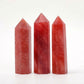 Set of 3 Strawberry Quartz Points Crystal wholesale suppliers