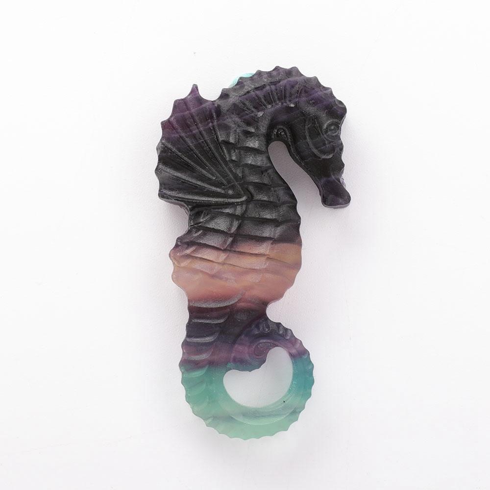 Fluorite Hippocampus Carvings