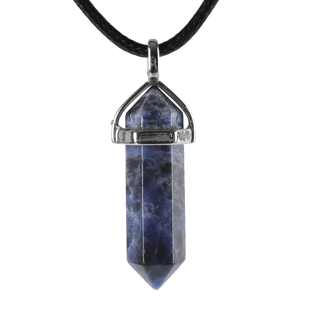 Natural Semi-Precious Gemstone Crystal Healing Hexagonal Point Chakra Pendant Crystal wholesale suppliers