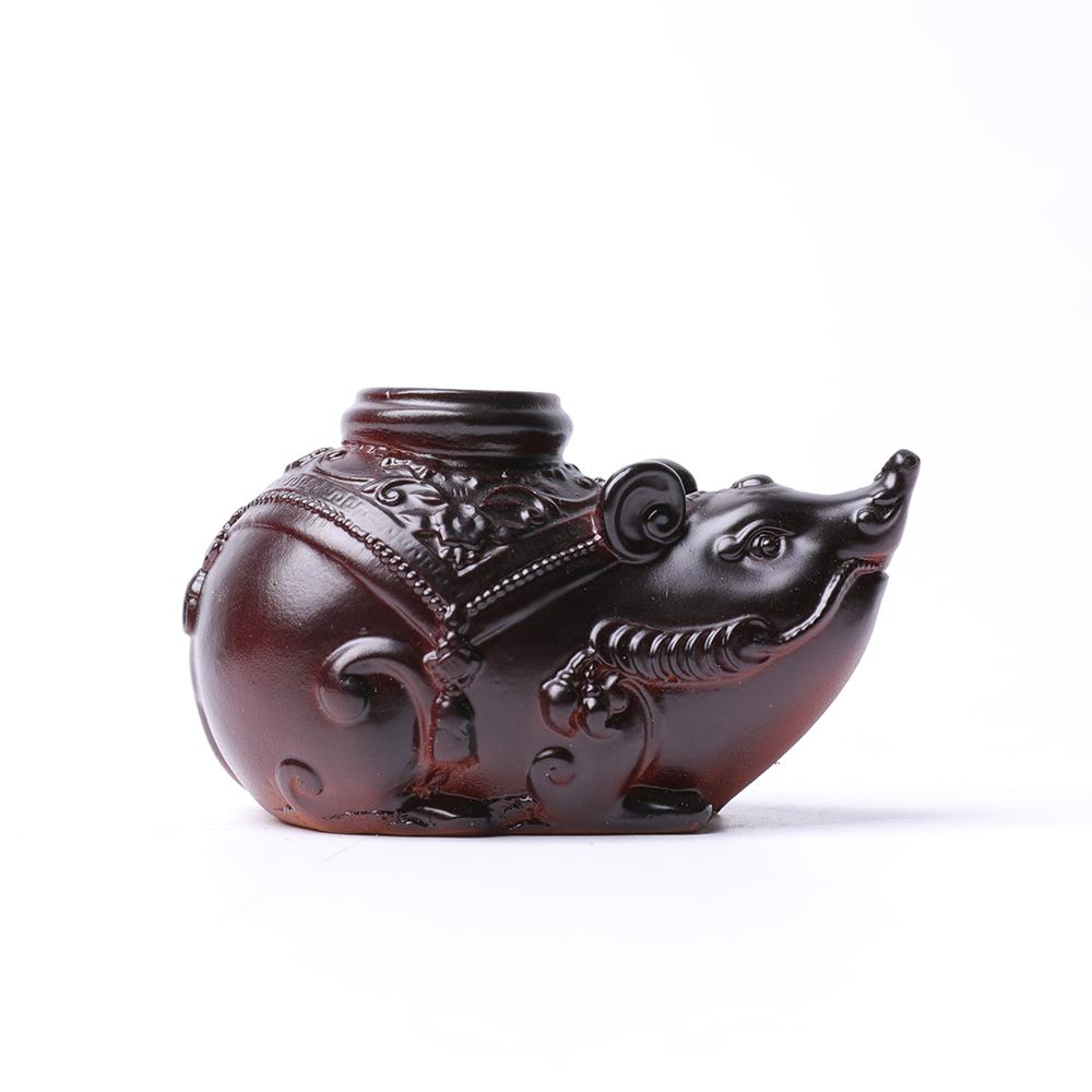 Resin Lucky Mouse Statue Stand