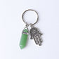 2.5“ Double Terminated Point with Devil's Eye Hand Key Chain for DIY Crystal wholesale suppliers