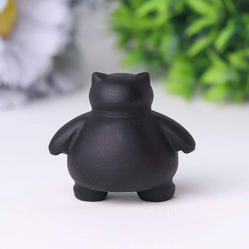 1.8" Black Obsidian Snorlax Crystal Carvings Crystal wholesale suppliers