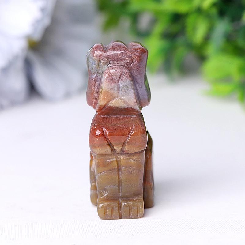 Ocean Jasper Carving Dogs for Sale Crystal Gift