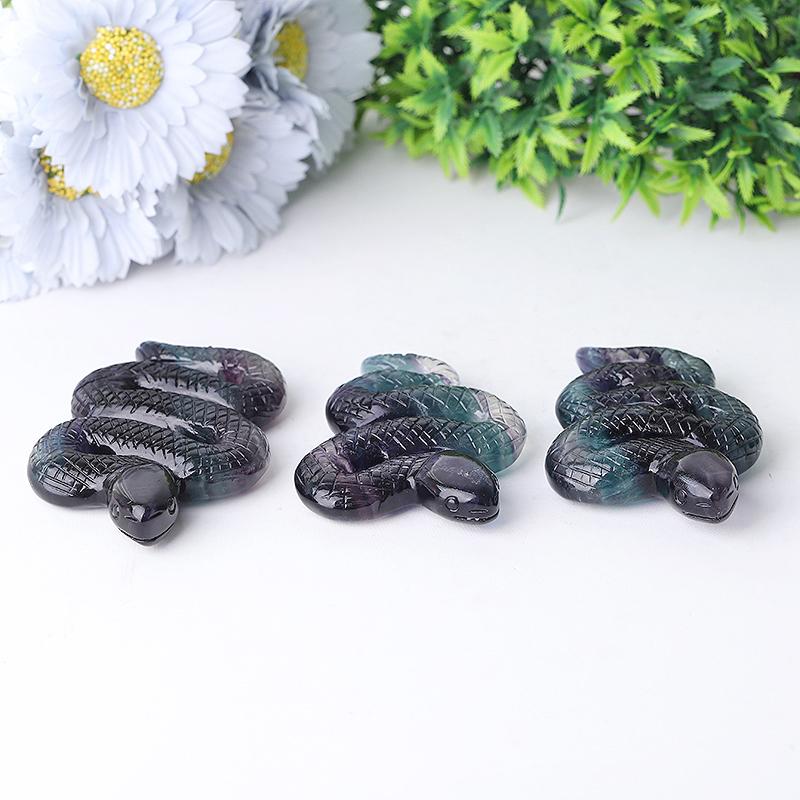 4" Fluorite Snake Crystal Carvings Crystal wholesale suppliers