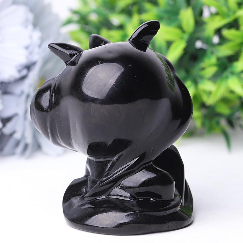 3.3" Black Obsidian Devil Crystal Carvings Crystal wholesale suppliers