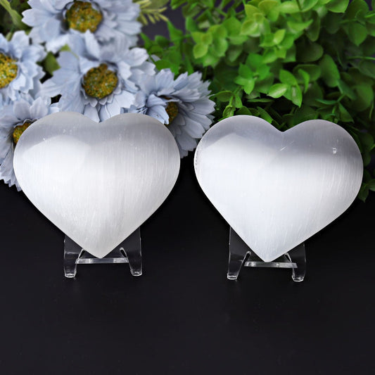 1.7"-2.8" Selenite Heart Crystal Carvings Crystal wholesale suppliers