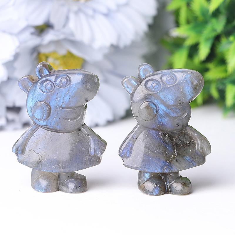 1.8" Peppa Pig Crystal Carvings Crystal wholesale suppliers