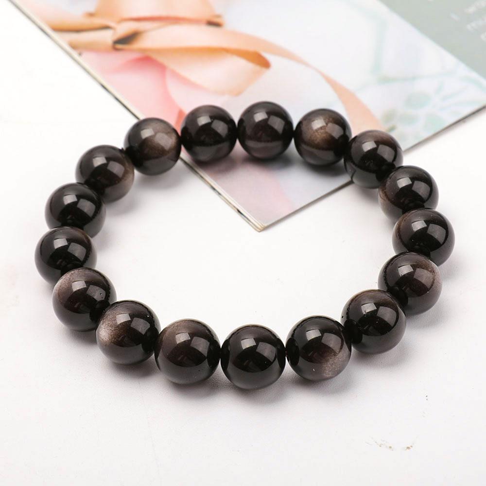 12mm Silver Obsidian Bracelet Crystal wholesale suppliers