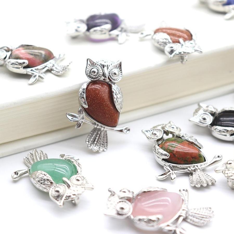 Crystal Stone Owl Pendants Crystal wholesale suppliers