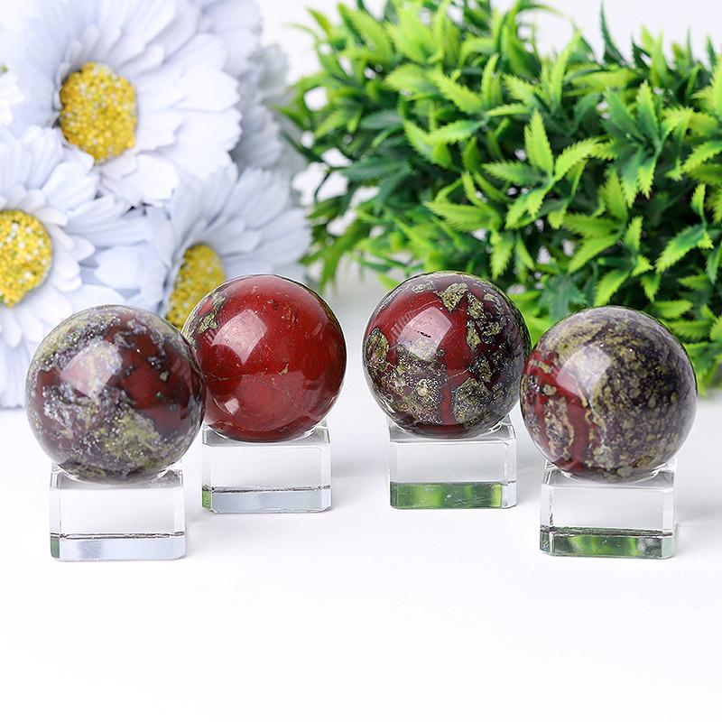 1.5" Dragon Blood Stone Crystal Sphere Crystal wholesale suppliers