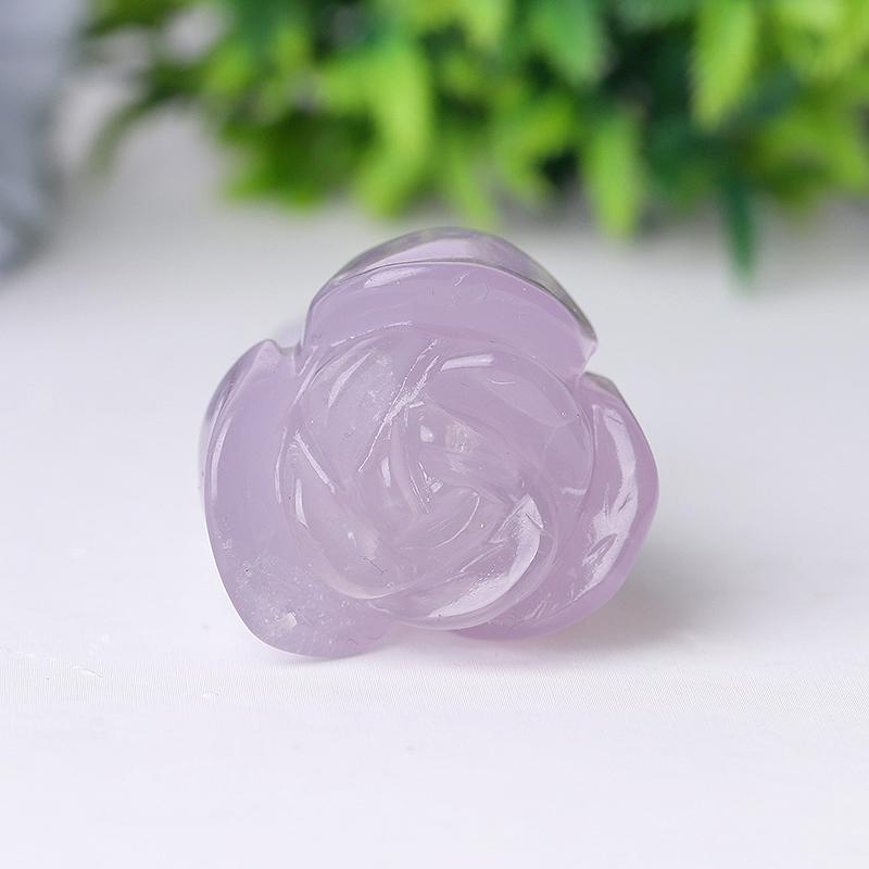 3" Natural Fluorite Rose Flower Carving for Collection Crystal wholesale suppliers