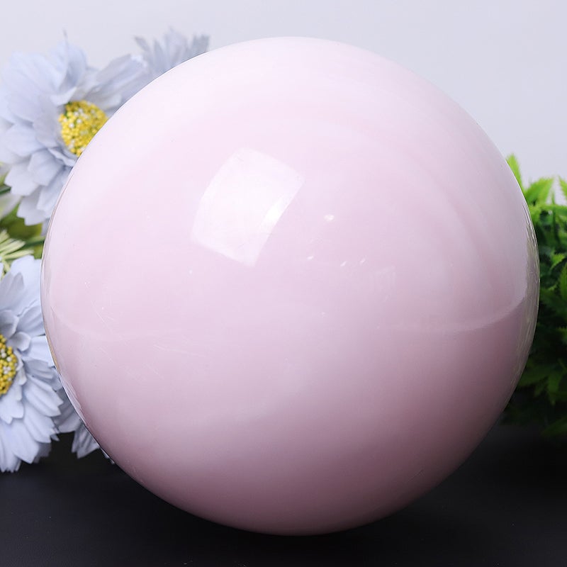 6" Unique Pink Aragonite Crystal Sphere