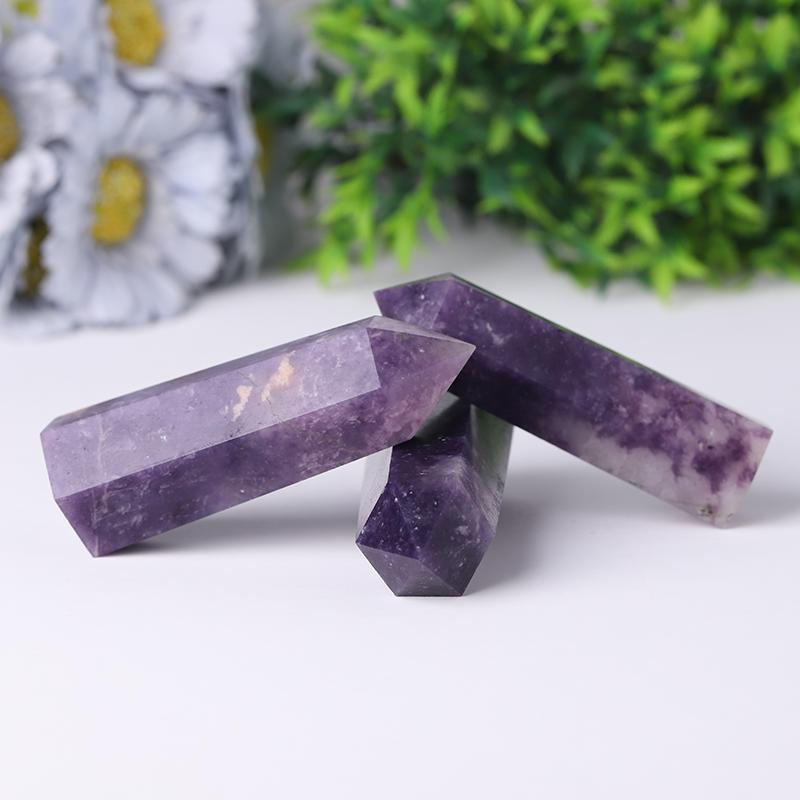 Natural Purple Mica Points Healing Tower Crystal wholesale suppliers