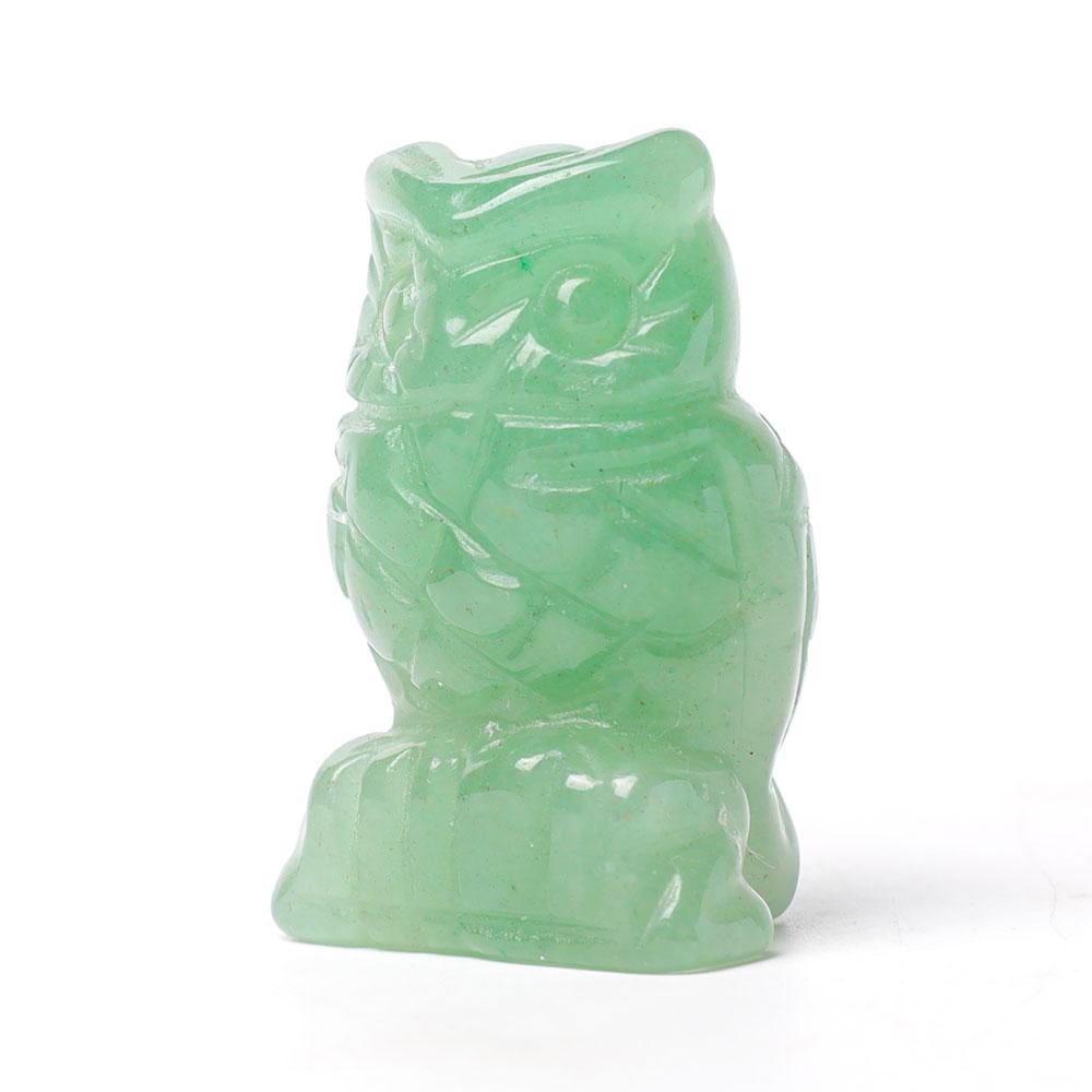 2.0" Aventurine Owl Figurine Crystal Carvings Crystal wholesale suppliers