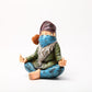 Resin Meditating Old Man Sculpture