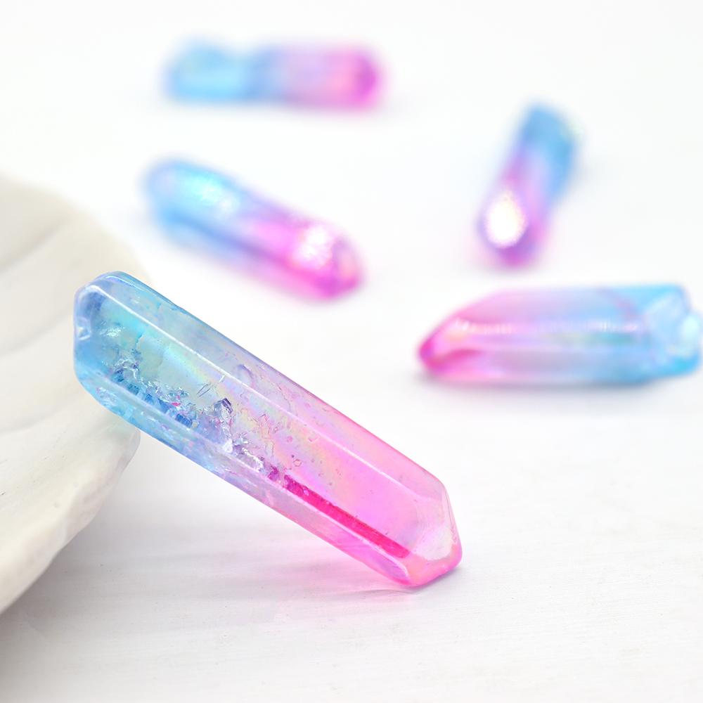 0.5kg Pink and Blue Aura Quartz Points Crystal wholesale suppliers