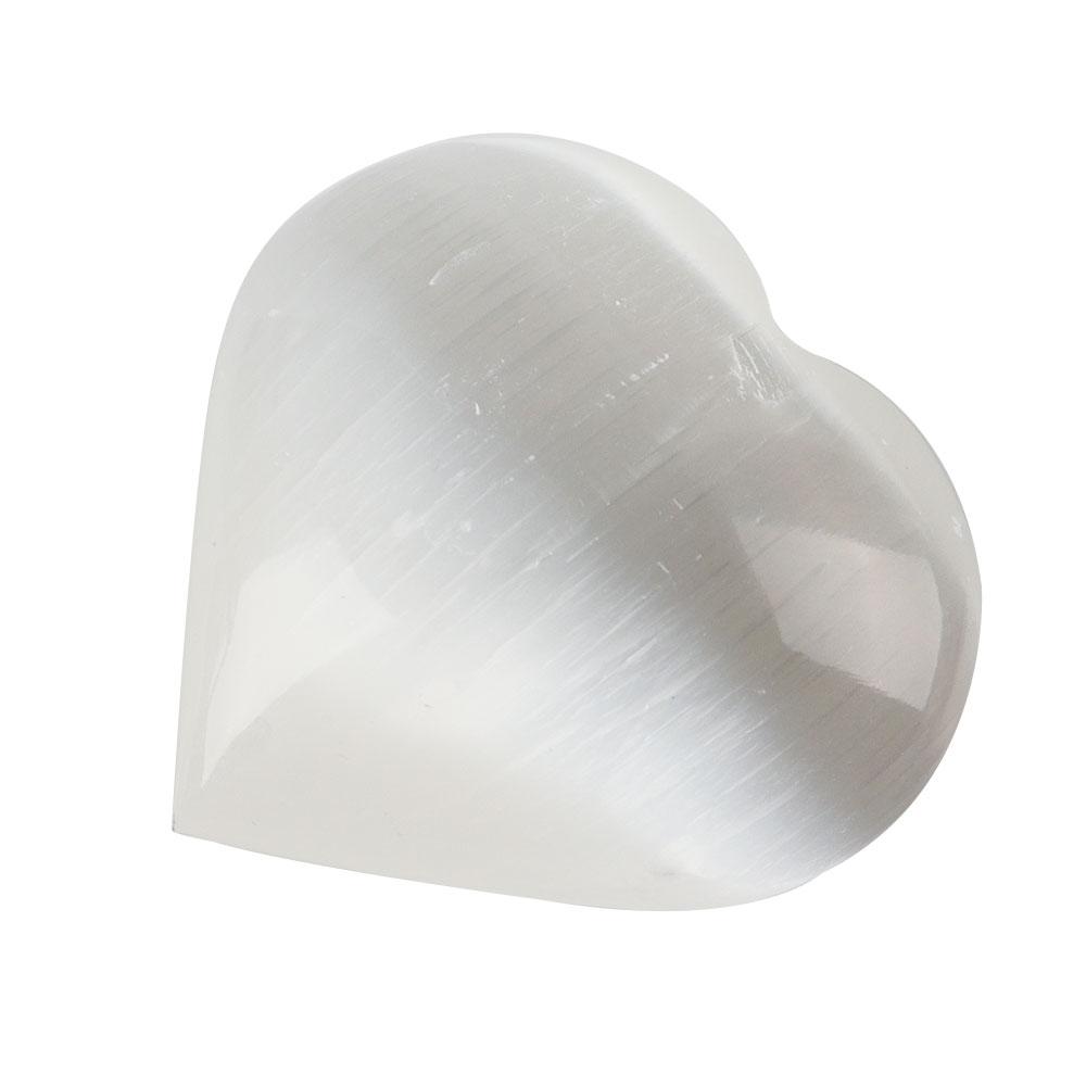 Natural Polished White Selenite Carved Heart Crystal wholesale suppliers