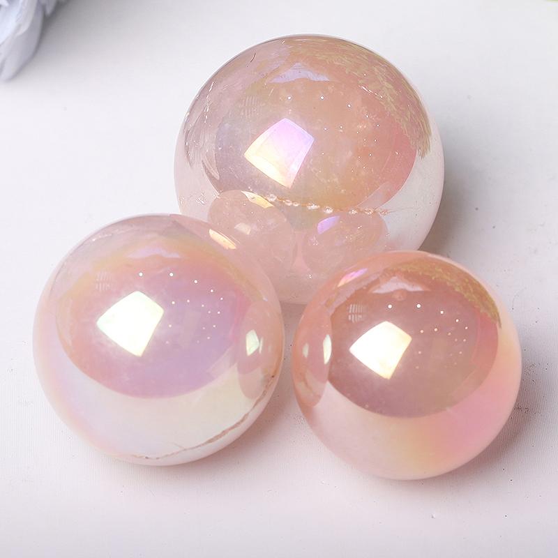 0.25kg Aura Rose Quartz Crystal Sphere Crystal wholesale suppliers