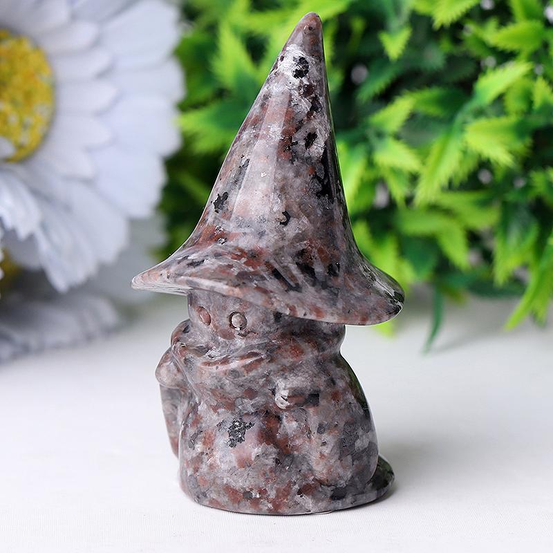 3" Yooperlite Baby Witch Wizard Crystal Carvings for Halloween Crystal wholesale suppliers