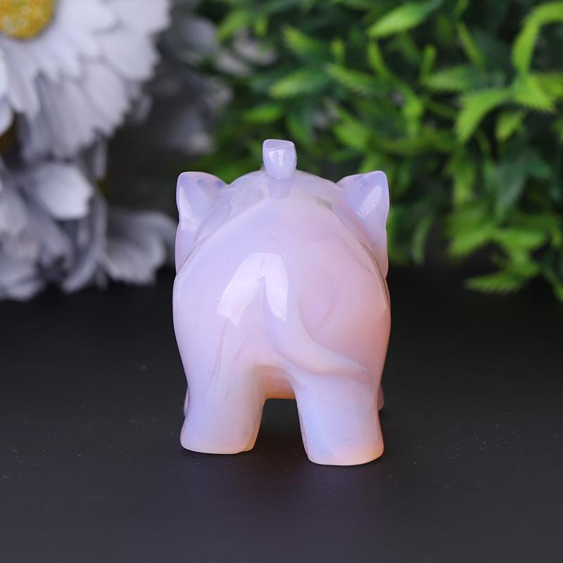 3" Pink Opalite Elephant Crystal Carvings Crystal wholesale suppliers